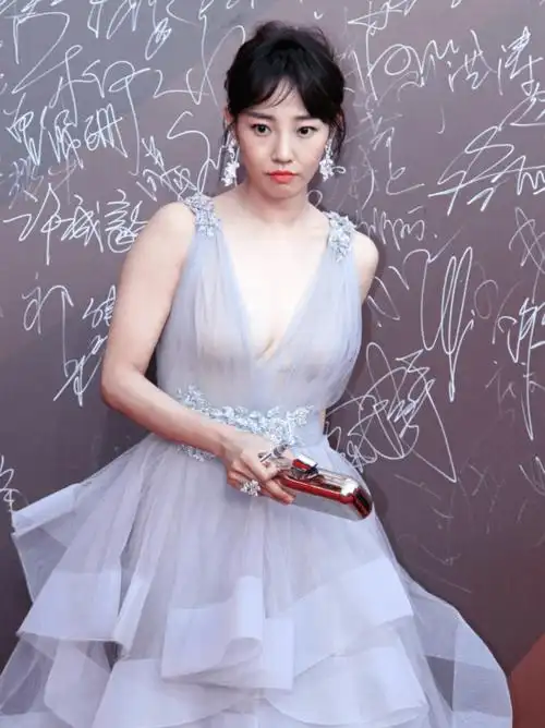 一露惊人!白百何薄纱透视裙祭胸器