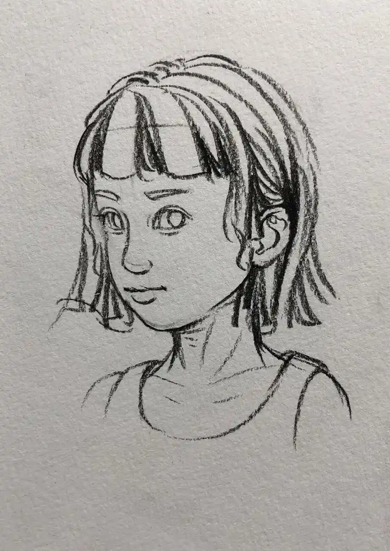 超级简单的#速写 高分模版 #美术生 - 抖音