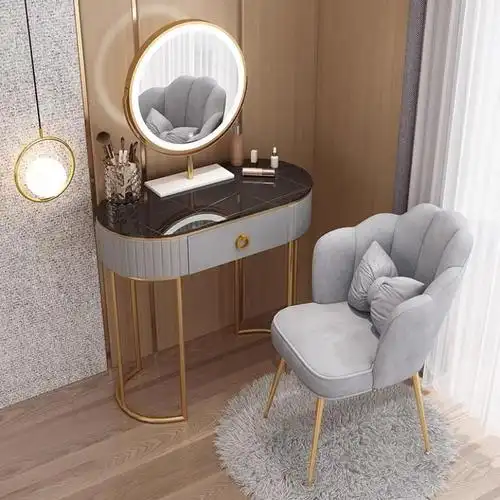 轻奢小户型梳妆台卧室现代简约网红ins风化妆桌收纳柜一体化妆台