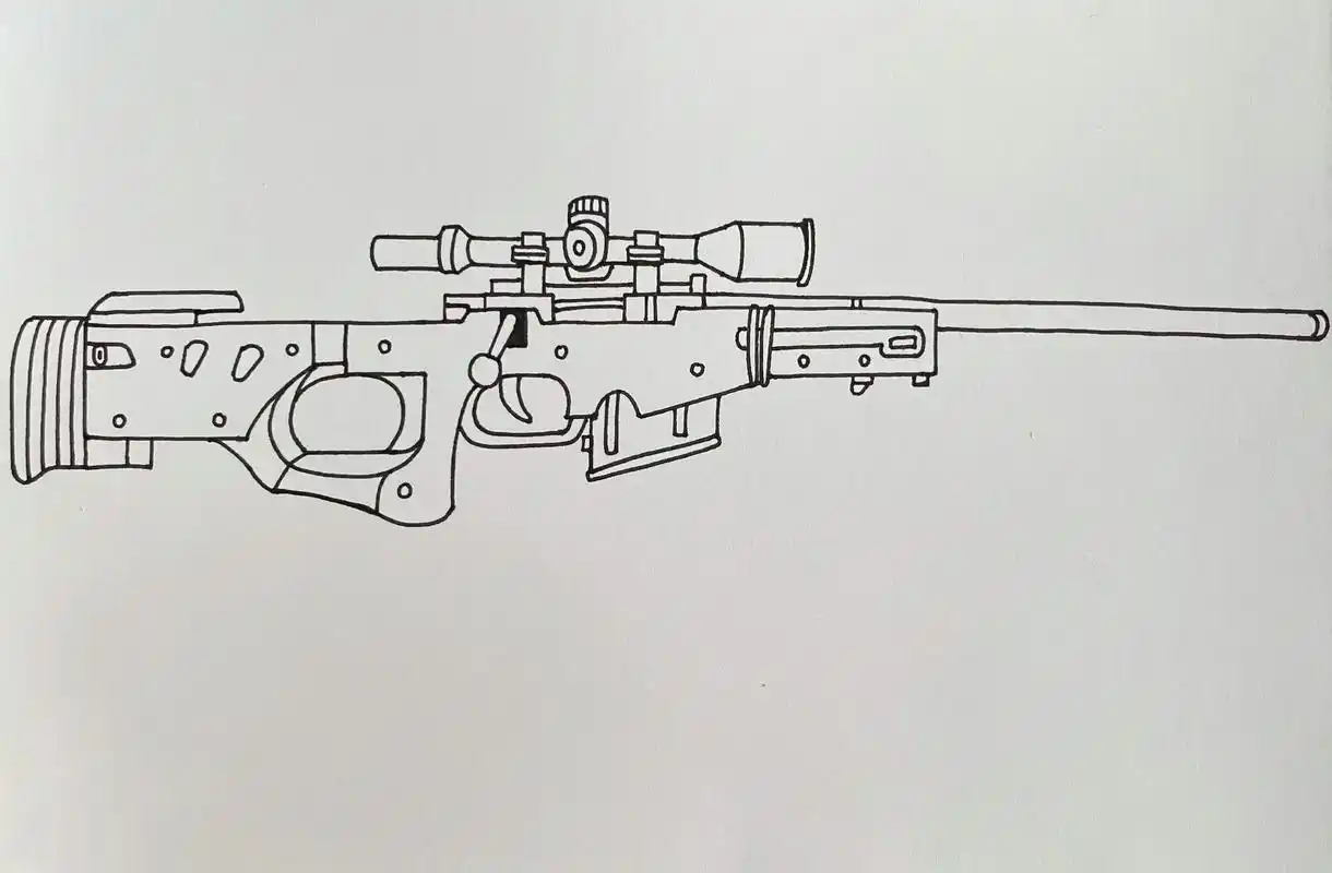 画枪简笔画 - 抖音