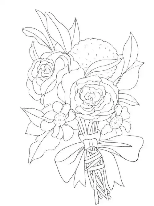 打卡画画送你的手捧花记得接收