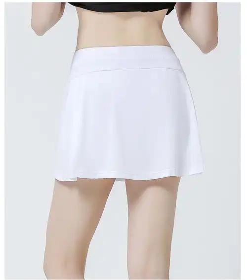 小米(mi)生态米家通用羽毛球裙子半身裙 白色运动短裙女士百褶不规则