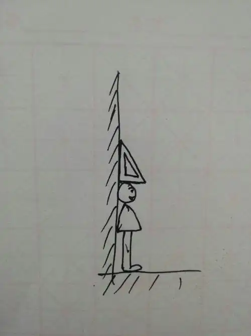 怎么用直角三角尺的测量身高