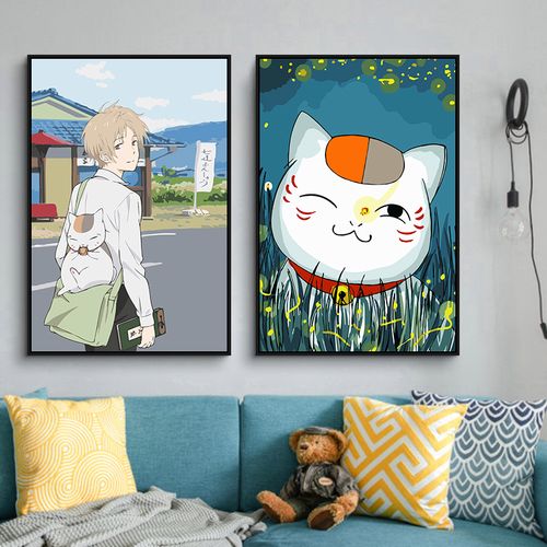 夏目友人帐diy数字油彩画卡通动漫休闲简约手工手绘填色涂色油画