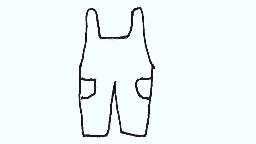 灯笼裤图标关于画裤子的简笔画素材原创卡通衣服服装简笔画手绘插画手