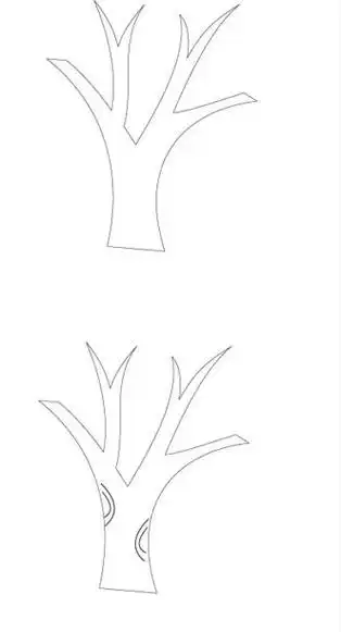 没有树叶的小树简笔画