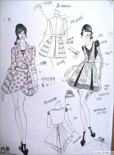 衣服款式图-女装设计-服装设计