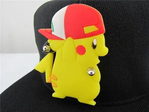 宠物小精灵 皮卡丘(戴帽) 棒球帽 太阳帽781#_宠物小精灵/皮卡丘_欧凡