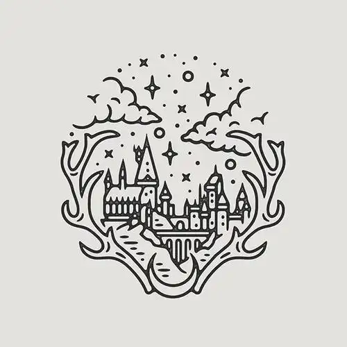 手绘插画简笔画