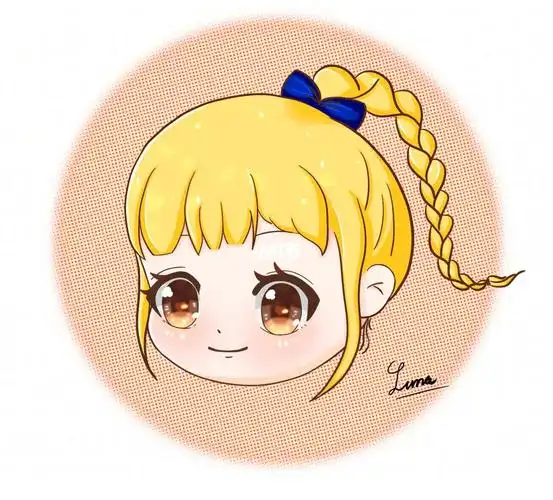 作业20100q版人物篇麻花辫女孩