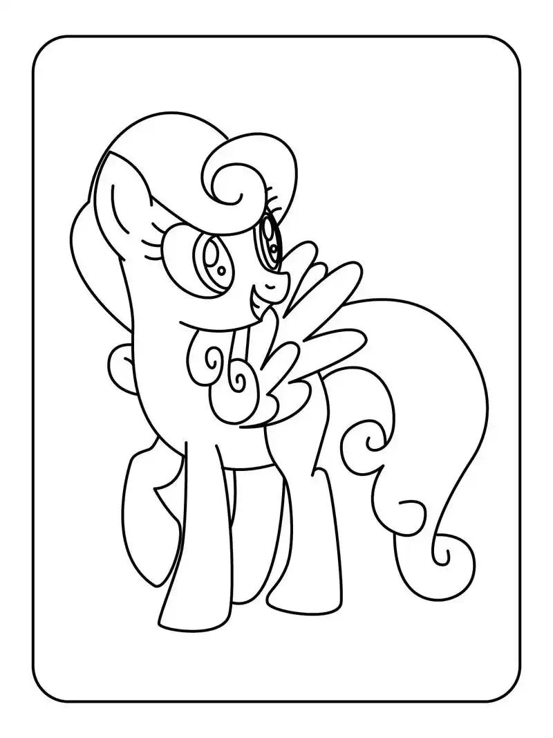 小马宝莉幼儿涂色简笔画素材