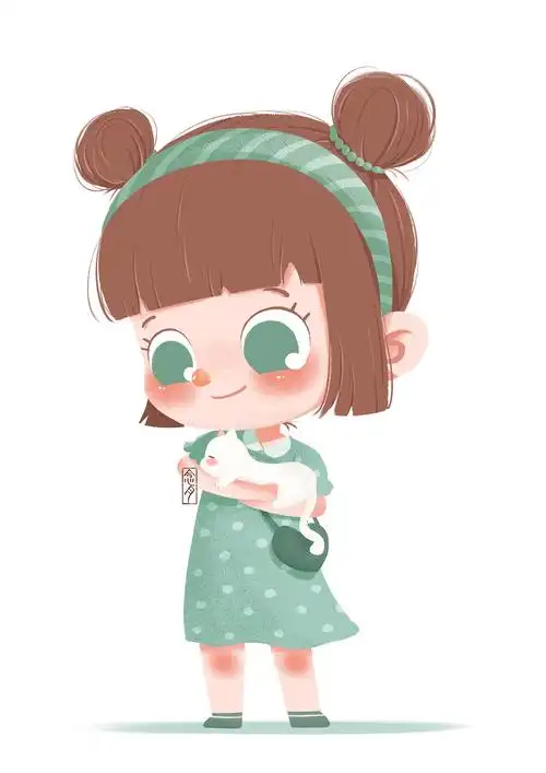 清新风格的小女孩