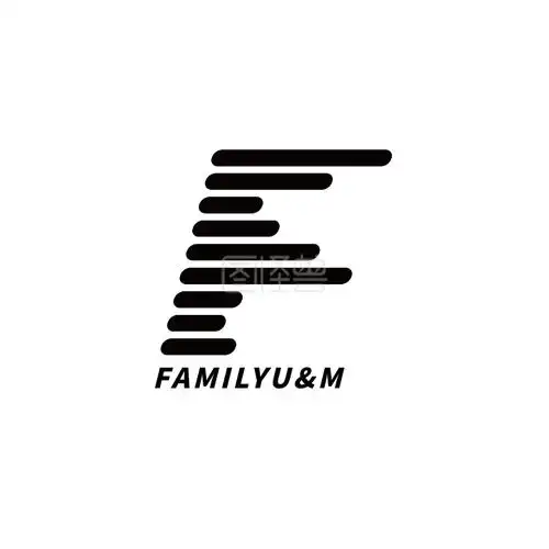 几何文字电商logo英文黑色大气简约