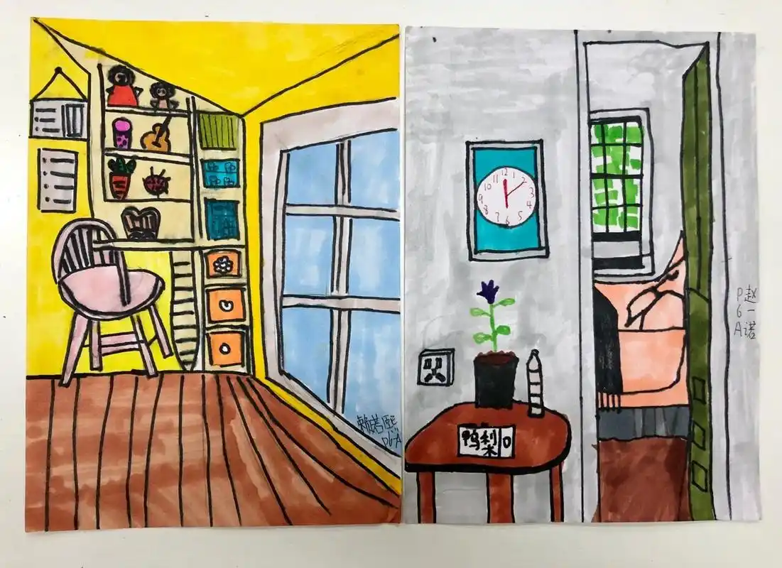 小学美术《房间一角》