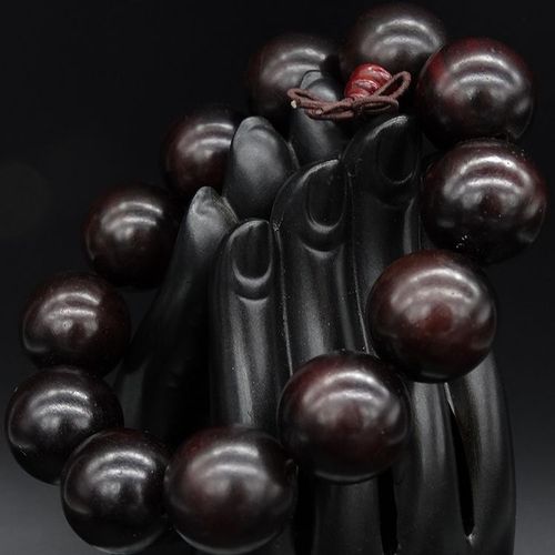 天然犀牛角紫檀大叶紫檀木手串串珠文玩小叶紫檀佛珠手链男款木珠