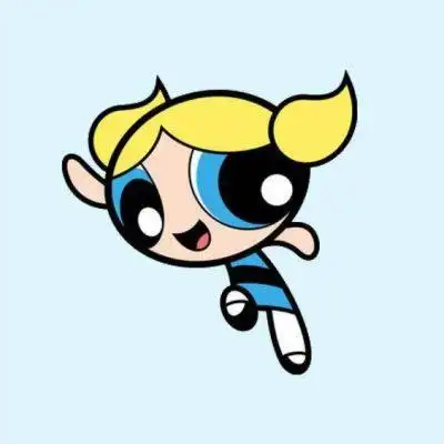 q版飞天小女警泡泡彩色简笔画图片大全