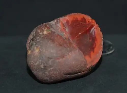 木石雅聚一物一图包真假一赔十四川凉山南红玛瑙原石柿子红火焰纹