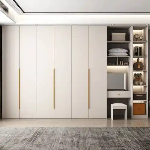 索菲亚意式轻奢实木衣柜一门到顶简约现代家用衣柜