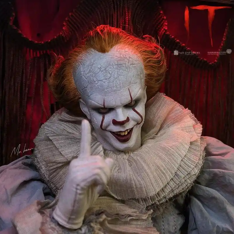 inart 小丑回魂 潘尼怀斯.非常逼真的头雕 #手办  # - 抖音