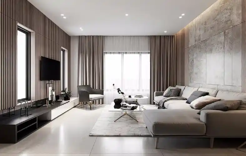 大平层客厅客厅现代简约120m05三居设计图片赏析--土巴兔装修效果图