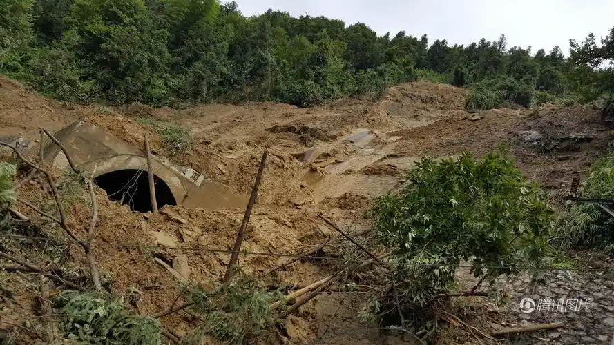 山体滑坡现场.