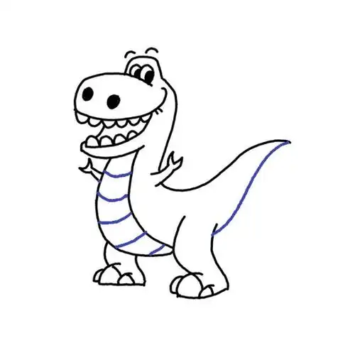 霸王龙简笔画怎么画_健康教育_教育新闻 - 265学校教育网