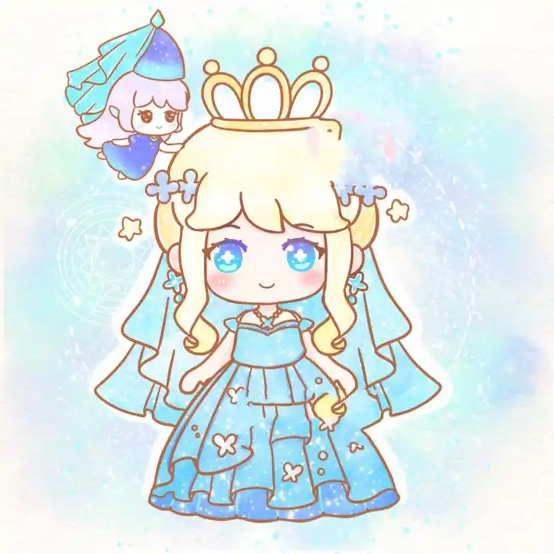 画画分解图 教程图 可爱萌萌的灰姑娘公主 迷你世界新皮肤 简笔画