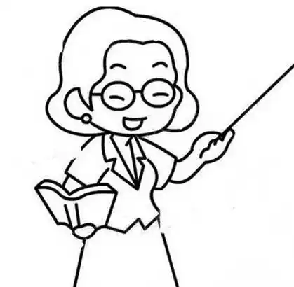 教师简笔画 教师简笔画图片大全 - 水彩迷
