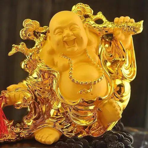 美帮汇弥勒佛摆件福到财到客厅新家居供奉装饰品大肚佛开业礼品