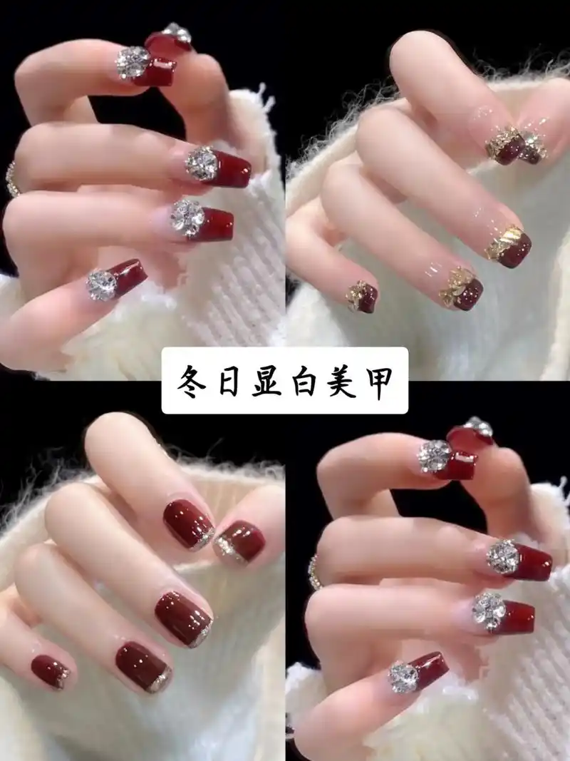 秋冬的显白美甲,首选深色系,百搭耐看型,宝宝们快来看看你喜欢 - 抖音