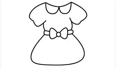 学画简单漂亮的小裙子简笔画 小裙子的画法步骤图