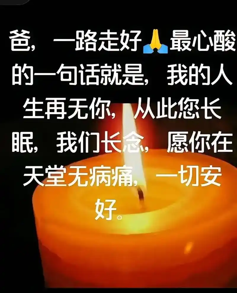 爸你一路走好,愿你天堂无病痛,从此你长眠,我们长念.有太多的 - 抖音
