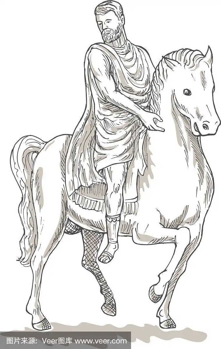 罗马皇帝士兵骑马