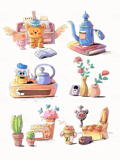 小物件开始上色啦