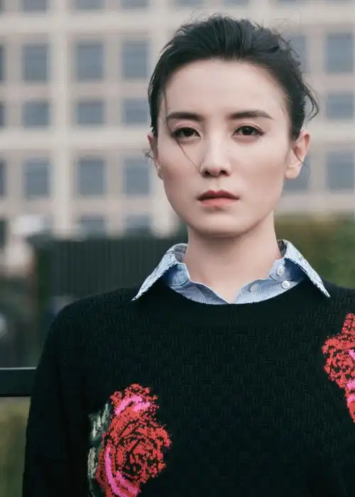 宋佳印花针织衫复古浪漫写真图片38