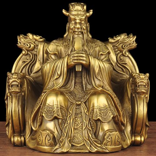全铜龙王像摆件龙王爷龙王神像风水招财工艺品家居客厅玄关装饰品