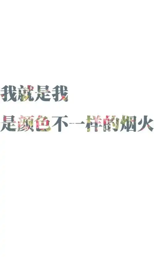 我就是我是颜色不一样的花火