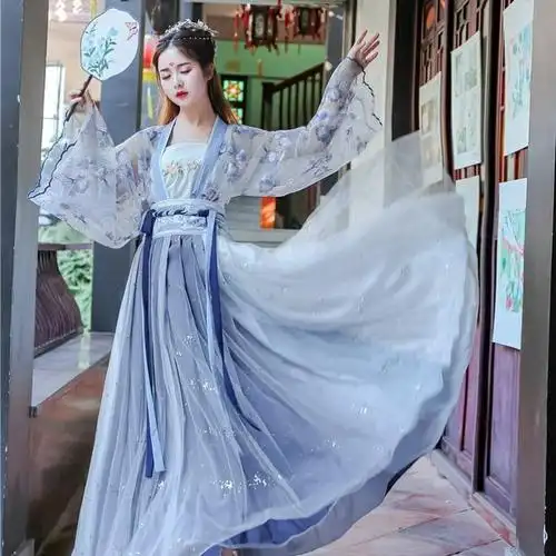 依锦艾汉服吊带长裙抹胸连衣裙内搭白色纯色绣花古风古装女套装里打底