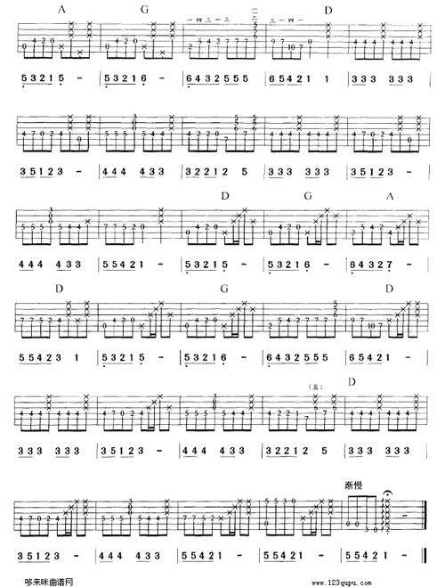 铃儿响叮当吉他谱图片