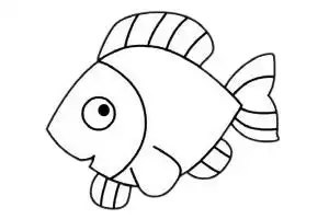 海洋生物热带鱼简笔画步骤教程及图片大全