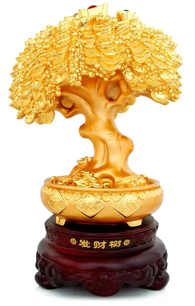 【品牌热卖】发财树摆件树摇钱树公司店铺开业送礼家居工艺品摆设装饰