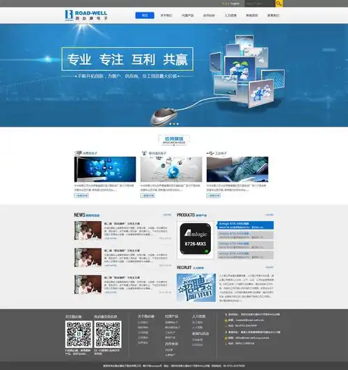 电子科技产品展示官网企业html模板51建站