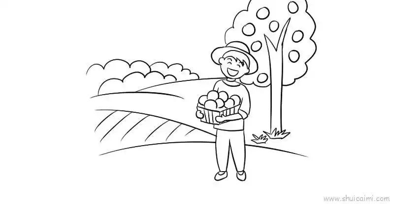 丰收儿童画怎么画 丰收简笔画顺序