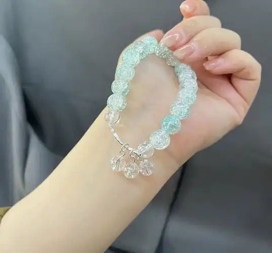 奥地利水晶百搭原创女款ins小众设计高颜值学生手链绿色海洋