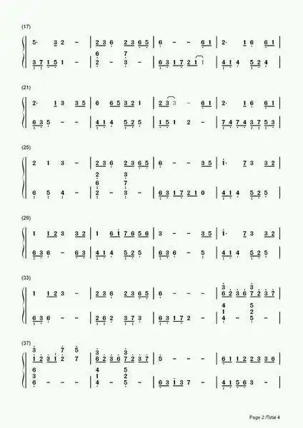 求大鱼钢琴曲简谱双手版