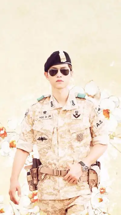 宋仲基 高清 无水印 iphone 锁屏壁纸 太阳的后裔