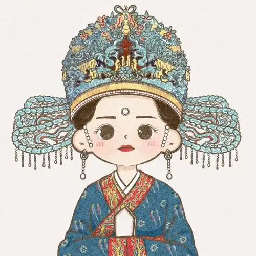 古风手绘情侣头像