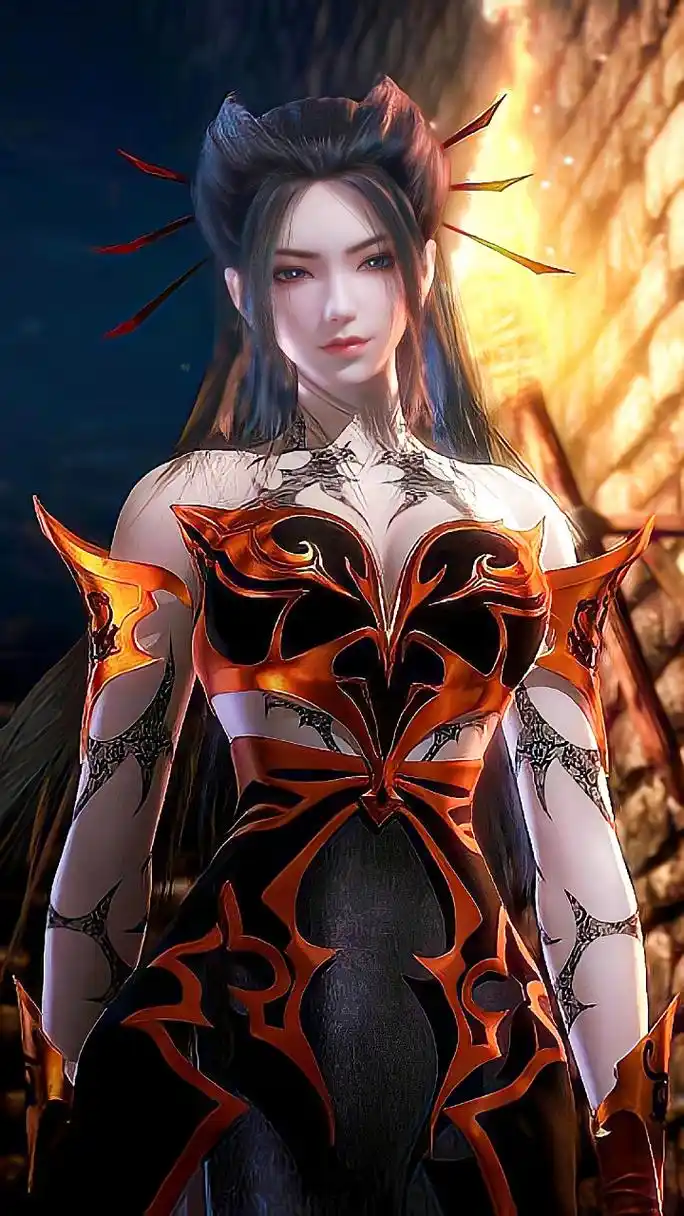 动漫壁纸|国漫女神焰灵姬高清手机壁纸:焰灵姬,动漫《天行九歌》系列