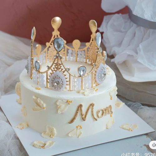女神款蛋糕_妈妈生日母亲节大钻石款蛋糕装饰皇冠摆件帽子女王女神
