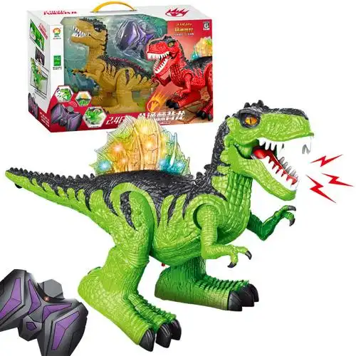8通道遥控棘背龙666-59电动恐龙音乐灯光教育机构儿童玩具批发